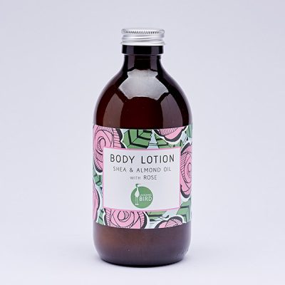 Body lotion with shea, almond oil and rose by Laughing Bird