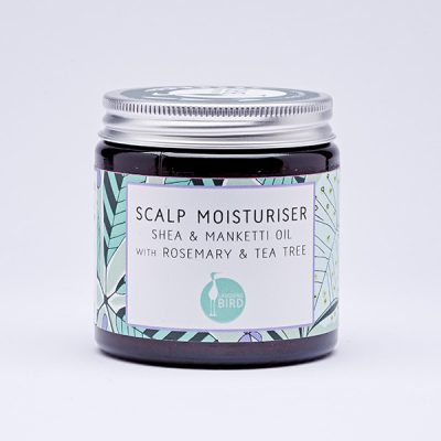 Scalp moisturiser with shea, manketti oil, rosemary and tea tree by Laughing Bird