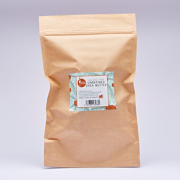 Unrefined shea butter refill pack by Laughing Bird