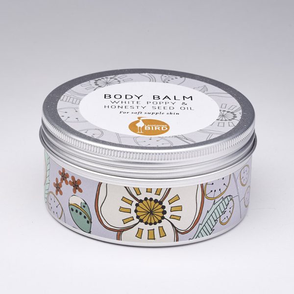 Body Balm with white poppy and honesty seed oil by Laughing Bird